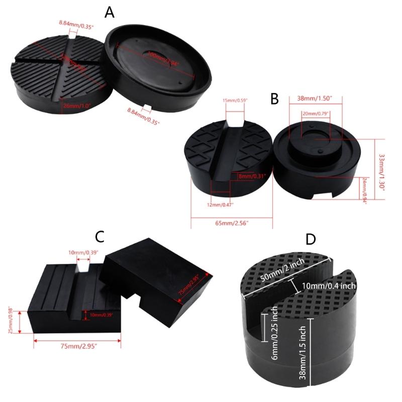 Car Reinforced Rubber Jacking Lift Pad For Secure Vehicle Elevations In Professional Repairs Compact Design Easy Storage