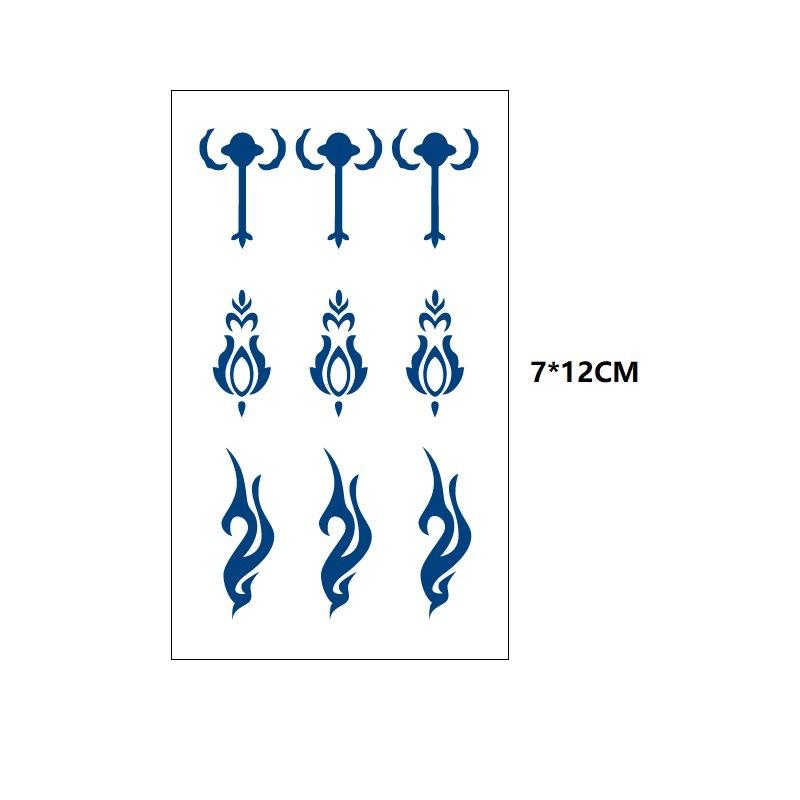 Маленький свежий крест ЭКГ маленькая змея рыбий хвост маленький узор неотражающая переносимая вода имитация стойкой татуировки наклейка
