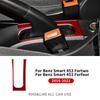 Real Soft Carbon Fiber Sticker For Mercedes Benz Smart 453 Fortwo/Forfour 2016-2025 Car Gear Handbrake Panel Trim Accessories