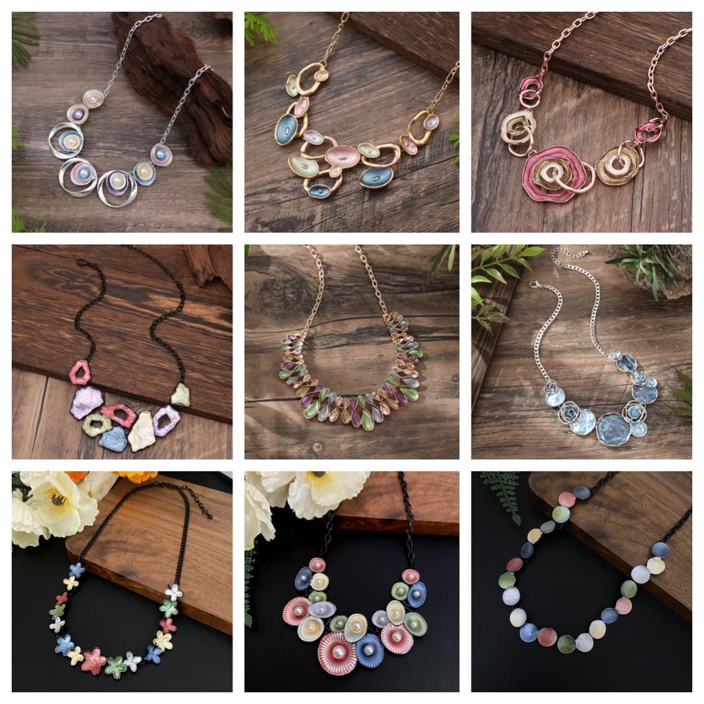 Эмалевый цвет полый геометрический цветок длинная подвеска, женская подвеска-ожерелье в форме сердца с высоким чувством универсальности