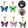 Butterfly Navel Navel Multicolor Zircon Navel Ring Stainless Steel For Cross -Border Piercing Jewelry 