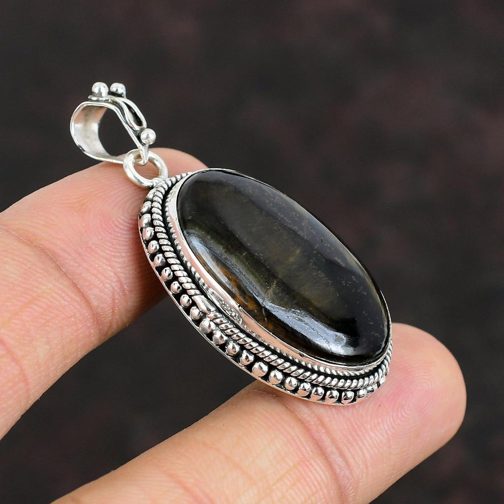 Подвеска из драгоценного камня Pietersite, серебряная подвеска 925 пробы, подвеска ручной работы, ювелирные изделия Pietersite, элегантная подвеска, серебряные ювелирные изделия, подарки на годовщину