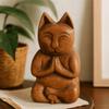 Sheesham Wooden Puzzle Box, Yoga Cat