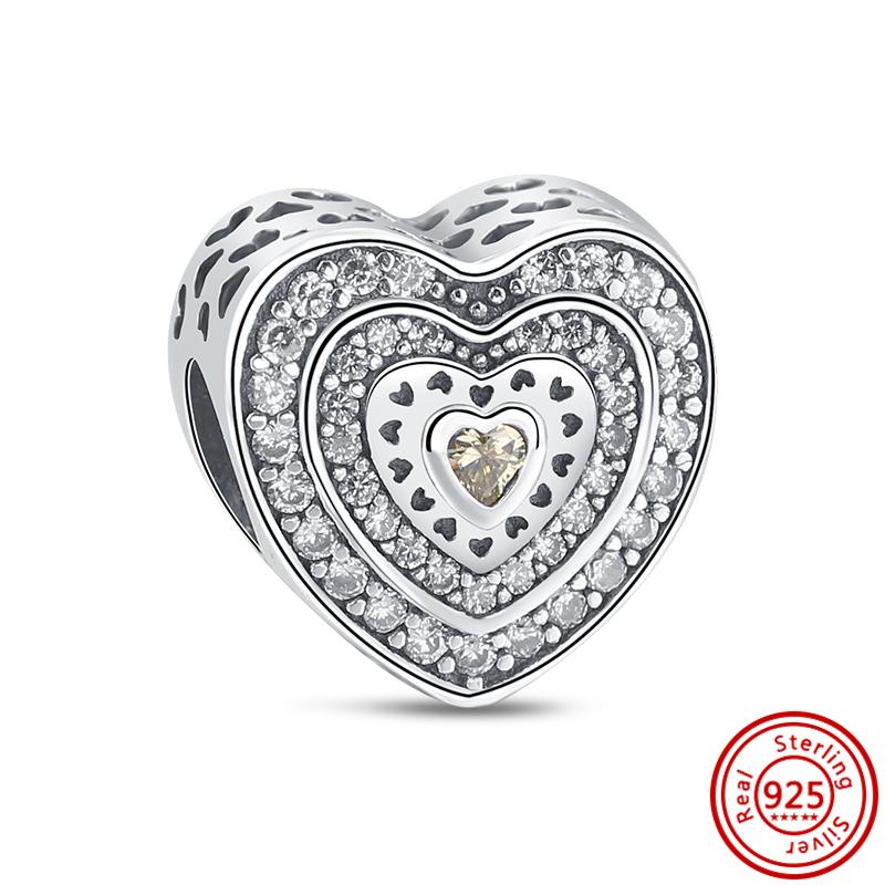 Новый 925 серебро мультфильм пчела ангел мальчик девочка держит сердце сверкающие бусины подходят оригинальный браслет-подвеска женские роскошные ювелирные изделия