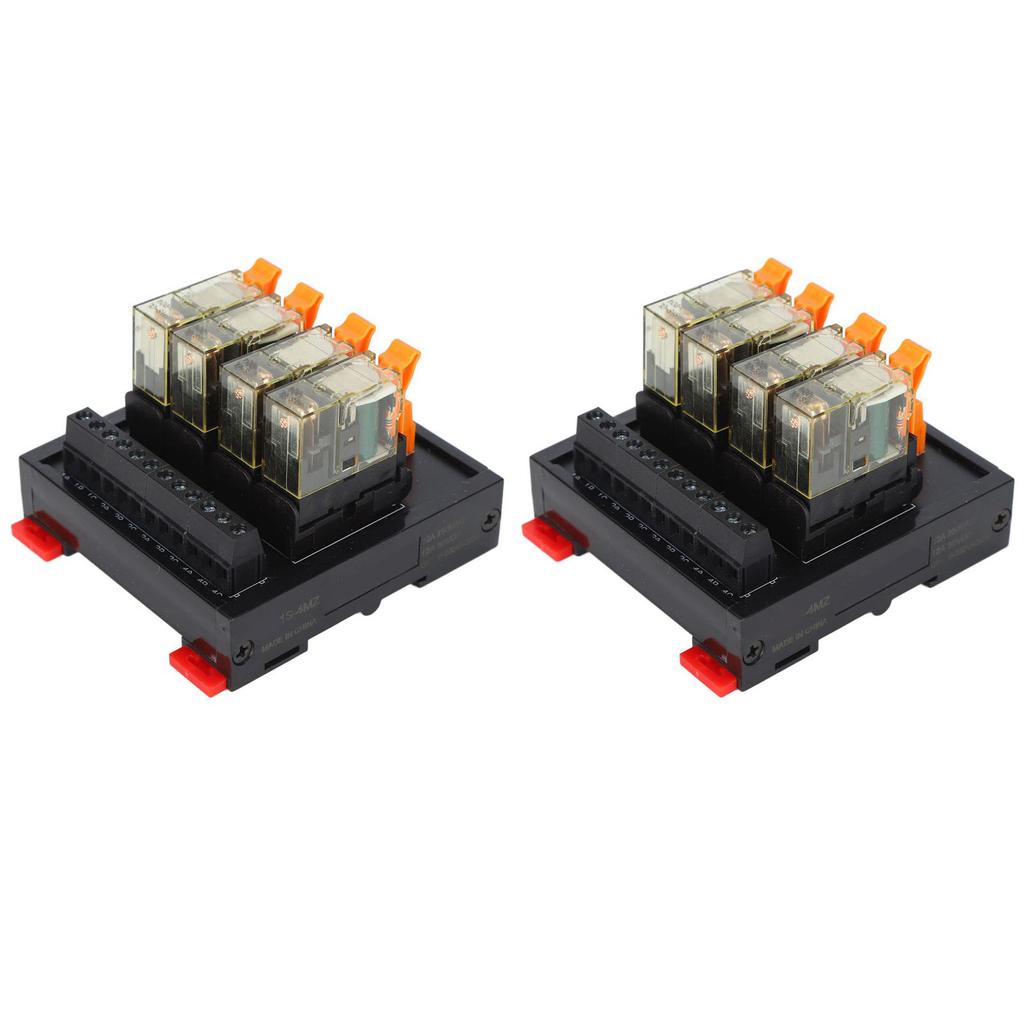2 шт. релейный модуль плата управления DC PLC монтаж на DIN-рейку 4 канала 1 НО 1 НЗ BEM1S‑4MZ AC 250 В