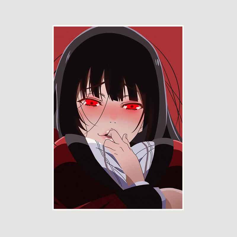 Классические аниме Kakegurui постеры ретро белая бумага манга фигурка постер декор принты четкое изображение спальня бар украшение искусство живопись декоративные картины