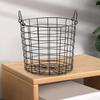 Iron Storage Basket 8.27inch X 7.87inch Laundry Hamper Container Multifunctional Bins