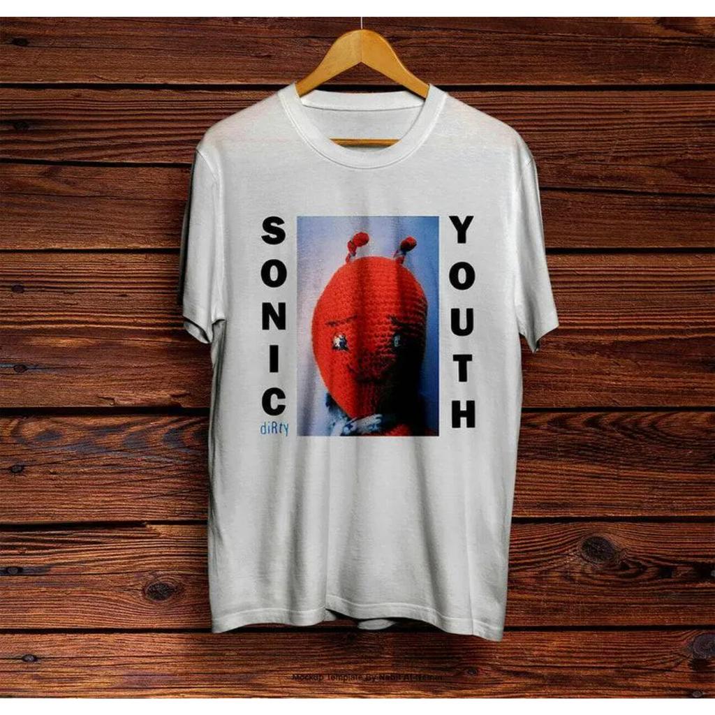 Summer New Men T-shirts 100% Cotton Sonic Youth Unisex T Shirt Dirty Size for Men Y2k Harajuku Street Oversize Unseix Top