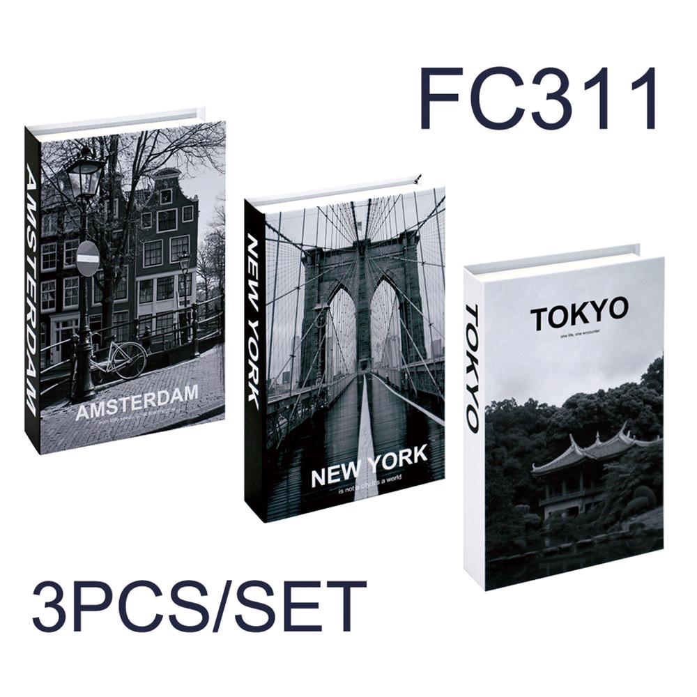 3Pcs/Set Fake Books Set for Decoration Coffee Table Ornaments Modern Home Decoration Luxury Faux Books Set London New York Paris