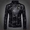 Men's Motorcycle Multi Zipper Men's Leather Jacket Clothes Wearing for Men