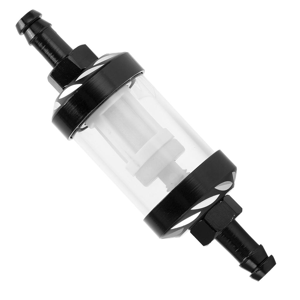 Glass Fuel Filter Element Aluminium Alloy Shell Replacement for Cars ATV SUVs Motorcycles Pit