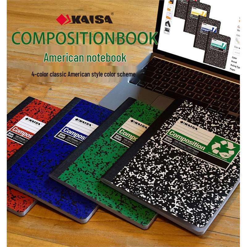 Блокнот Kaisa B5 American Classic, сшитый, в широкую линейку, 100 страниц, белая обложка