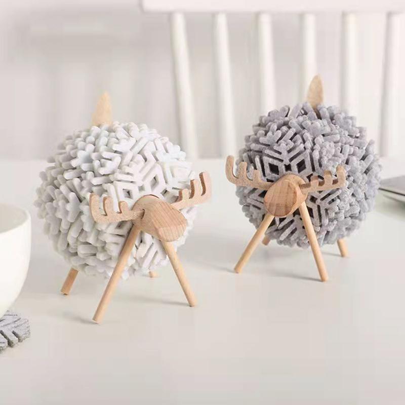 Подставка для чая, водопоглощающая подставка в виде ягненка, настольные украшения, фетровый коврик, настольный коврик