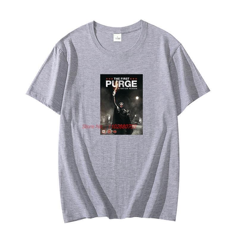 The First Purge Movie Poster Unisex T Shirt Gift Graphic T Shirts Summer Tee Top Cotton Short Sleeve Tshirts Printed Tshirt