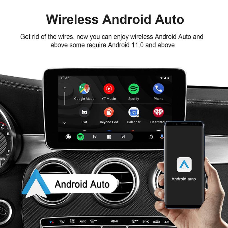 Carplay AI Box Android 13 Беспроводной Android Auto Smart TV Box Для Youtube Netflix Toyota Mazda Hyundai Haval GMC Ford MG VW Kia