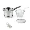 Stainless Steel 18cm Includes Original Tag J-kitchens Saucepan, Deep, Rust-Resistant, Gas/Induction Compatible,