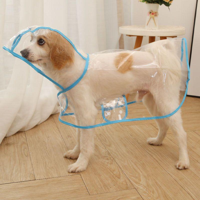 Однотонный дождевик для домашних животных для маленьких и средних собак, непромокаемый пончо для щенков, плащ-дождевик, пудель, одежда-талисман, chubasquero perro