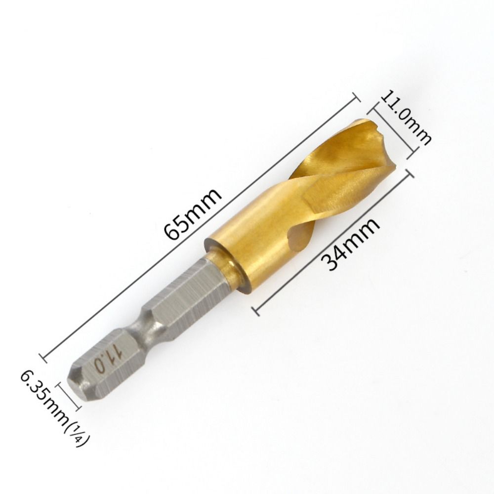 Ultra-short Hole Opener Hex Shank Stainless Steel Special Drill New Twist Drill Bit  Wood Metal