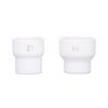 2Pcs TIG Welding Cup 12#/14# Ceramic Nozzle Accessory Set Kit for WP9/17/18/20/25/26(White )