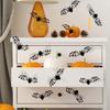 12Pcs Halloween 3D Bat Decoration Spooky Black Bat Ornament Home Office Bathroom Hollow Bat Shape Background Wall Sticker