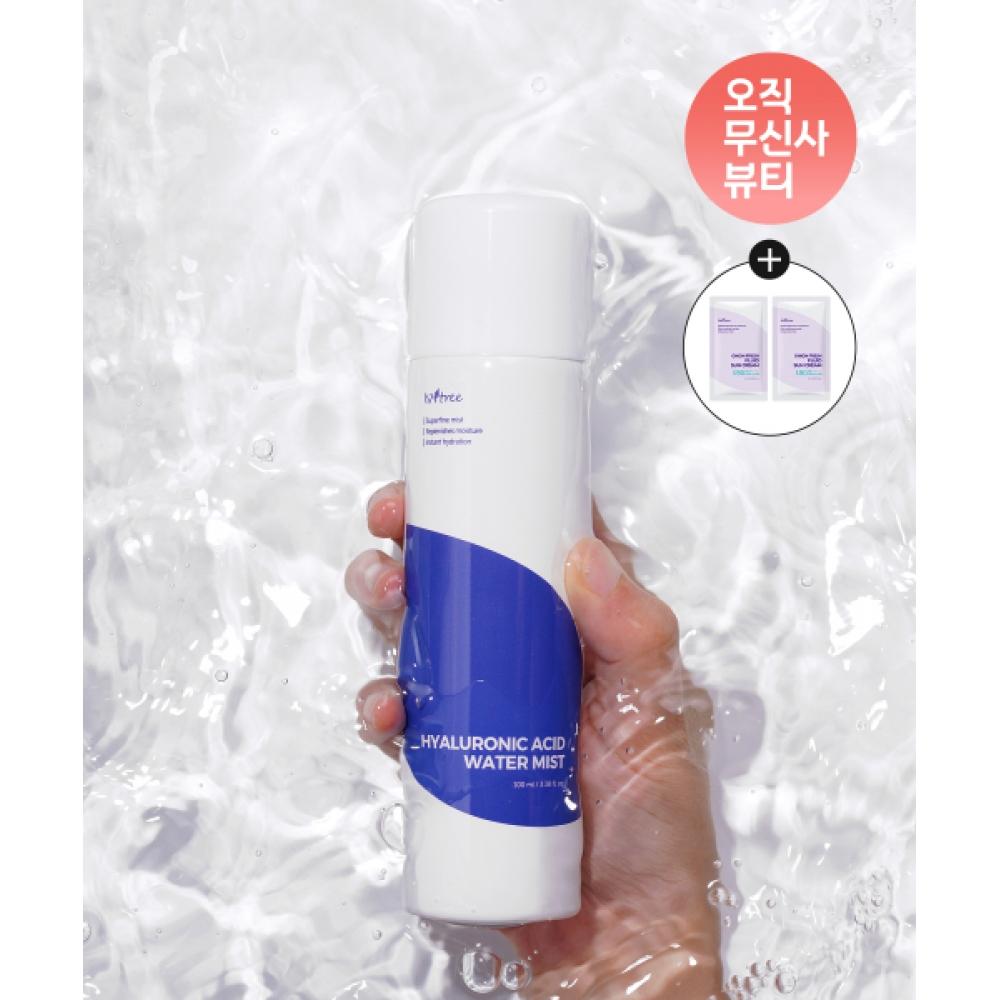 Isntree Hyaluronic Acid Water Mist 100ml Gift Plum Booster 2ml 2ea