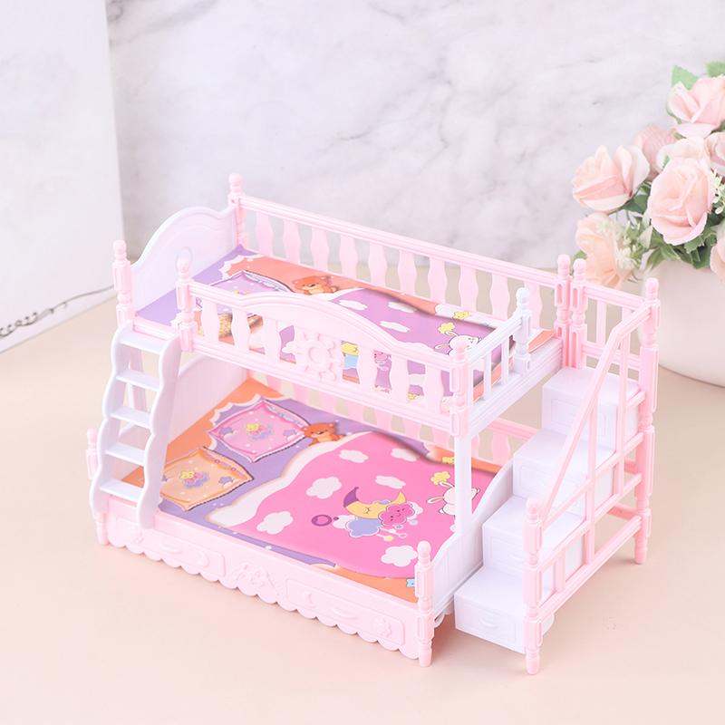 Doll Toy Furniture European Style Bunk Bed Double Bunk Bed Girl Birthday Toy