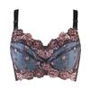 Женский бюстгальтер с полным покрытием на косточках, на легкой подкладке, бюстгальтер с цветочной вышивкой, большие размеры, бюстгальтер-минимайзер 34, 36, 38, 40, 42, 44, 46, 48 BD