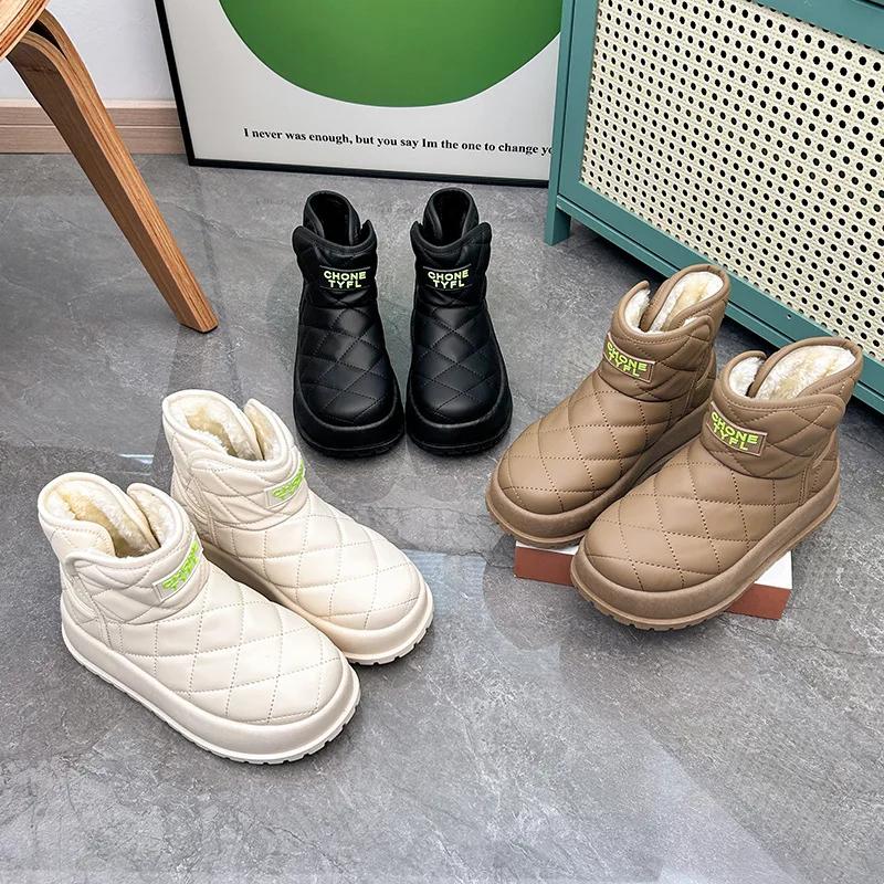 Модные Горячие Продажи 2025 Зима Новые Женские Короткие Зимние Ботинки Теплая Хлопковая Обувь Плюс Бархат Толстая Подошва Женские Ботинки Кроссовки