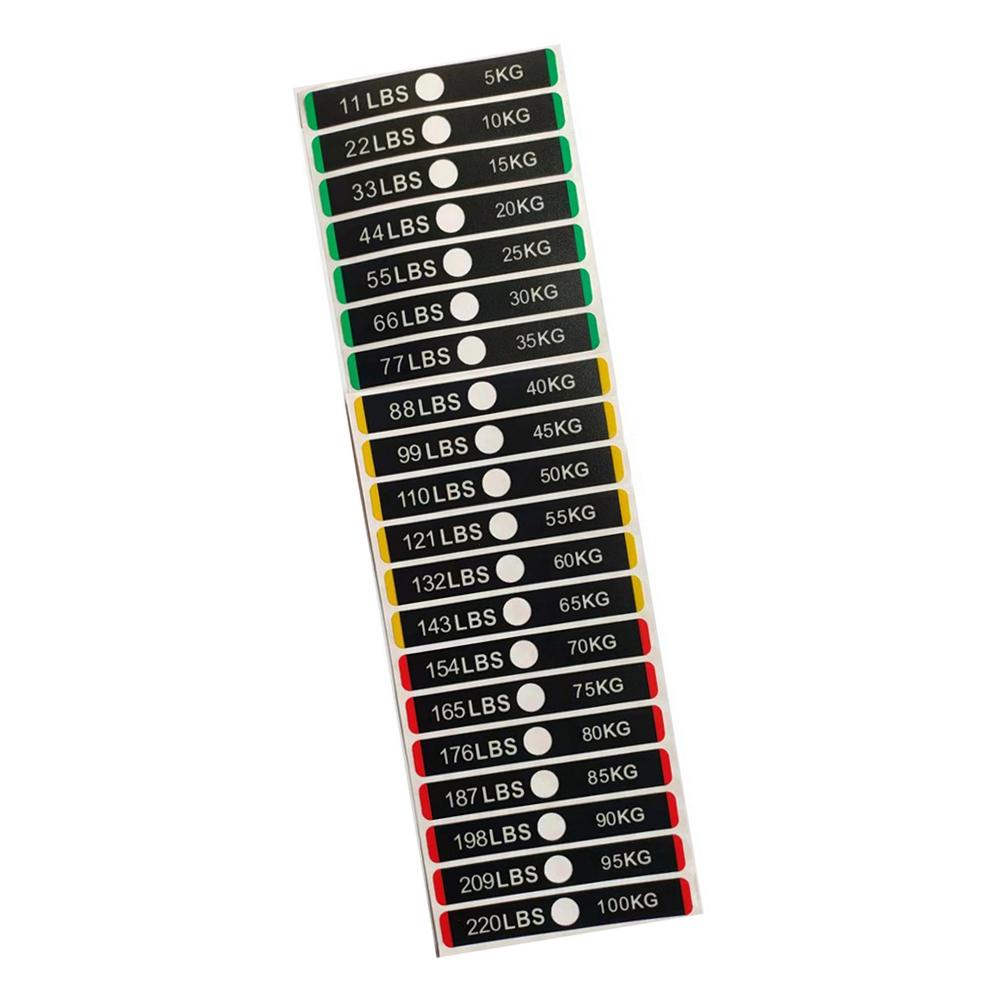 Fitness Equipment Stickers Gym Weight Labels High Fit