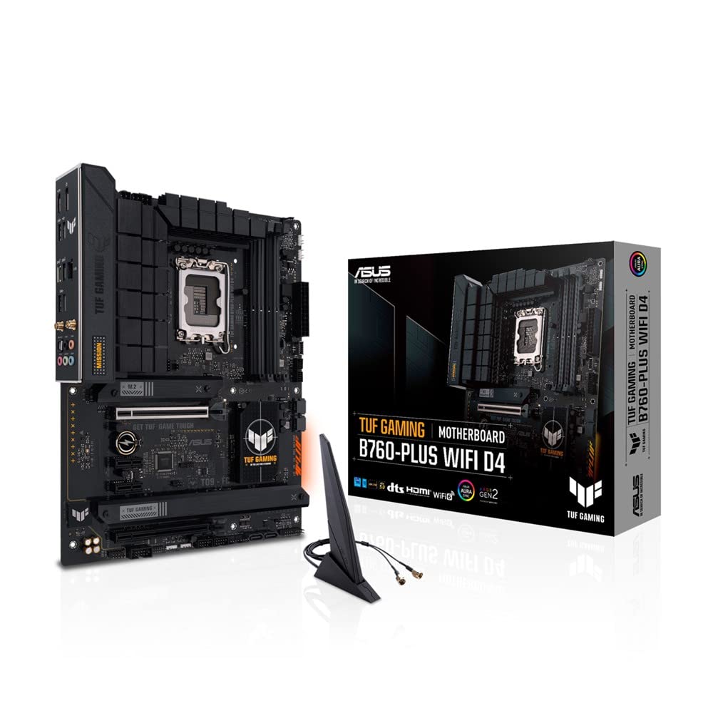 ASUS TUF GAMING B760-PLUS WIFI D4 Intel 14th, 13th, and 12th Generation CPU Compatible LGA1700 B760 DDR4 ATX Motherboard Domestic Authorized