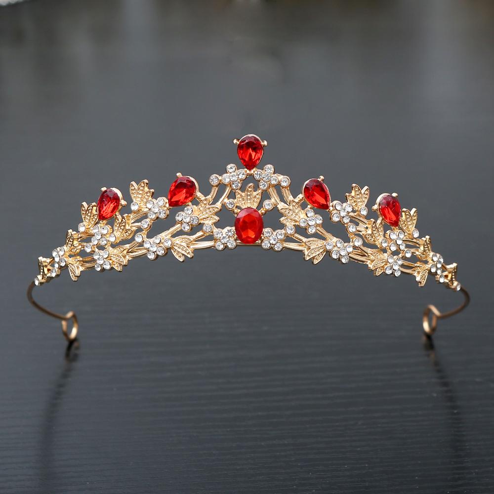 Exquisite Fashion Crystal Children Princess Crown Headpiece Girls Crown Birthday Hair Ornament Girls Stage Performance Headpiece