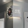 Ретро Двусторонние Настенные Часы в Виниловом Стиле Бесшумный Механизм Часы-Календарь с Вечным Цифровым Дисплеем для Декора Дома