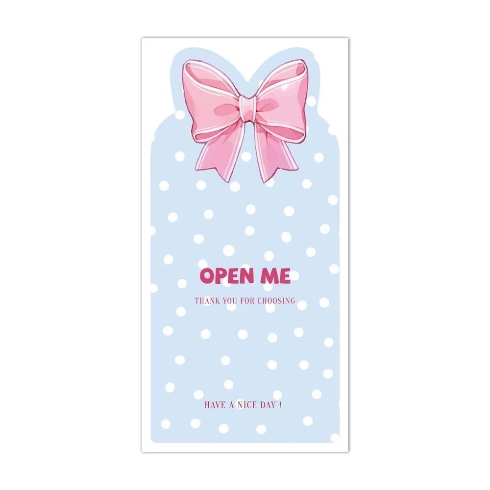 50 Pcs Bow Shape Sealing Stickers Pink Personalized Stickers Thank You Stickers For Small Business
