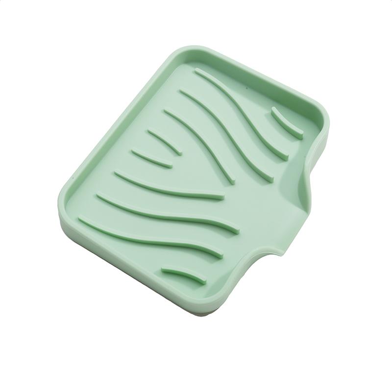 Bathroom Silicone Flexible Soap Dishes Storage Holder Soapbox Plate Tray Drain Bath Tools