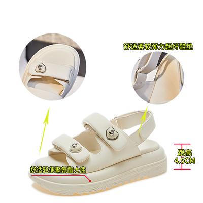 Новые сандалии на липучках Женская обувь 2025 Лето Сандалии на платформе Спортивные сандалии Повседневные Универсальные сандалии Мода