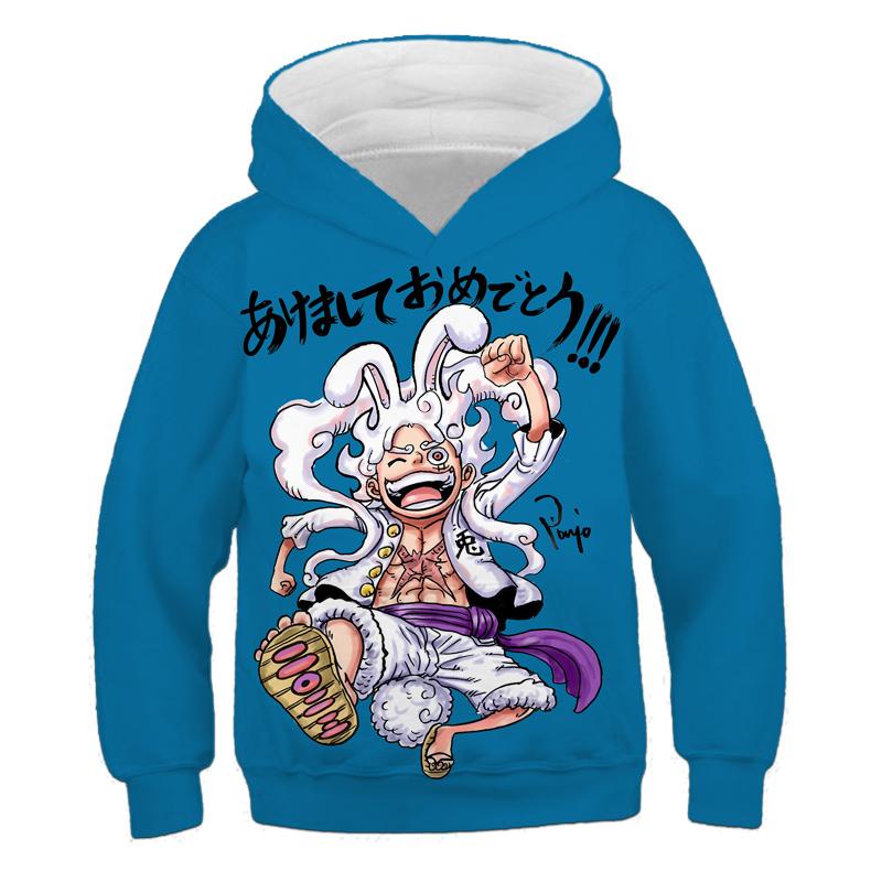 2025 MINISO One Piece Kids Hoodie Sweatshirt One Piece Boys Girls 3D Printing Sport Sweater Cosplay Costume Children Pullovers Tops