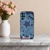 R-Ретро D-джинсовые нашивки Чехол для телефона для Samsung S25,24,23,22,30,21,10,9,Ultra,Plus,Lite,FE,4,5 G Мягкий черный чехол
