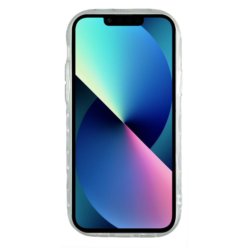 For iPhone 13 Case Inner Wave Pattern TPU+Acrylic Phone Cover