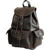 New 16" Brown Leather Backpack Vintage Rucksack Laptop Bag Water Resistant Casual Daypack College Bookbag