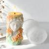 DIY Розы Рельеф Портрет Девочки Цилиндрическая Форма Ручная Работа Ароматическая Свеча Гипс Смола Силиконовая Форма Декор Дома Формы для Хобби