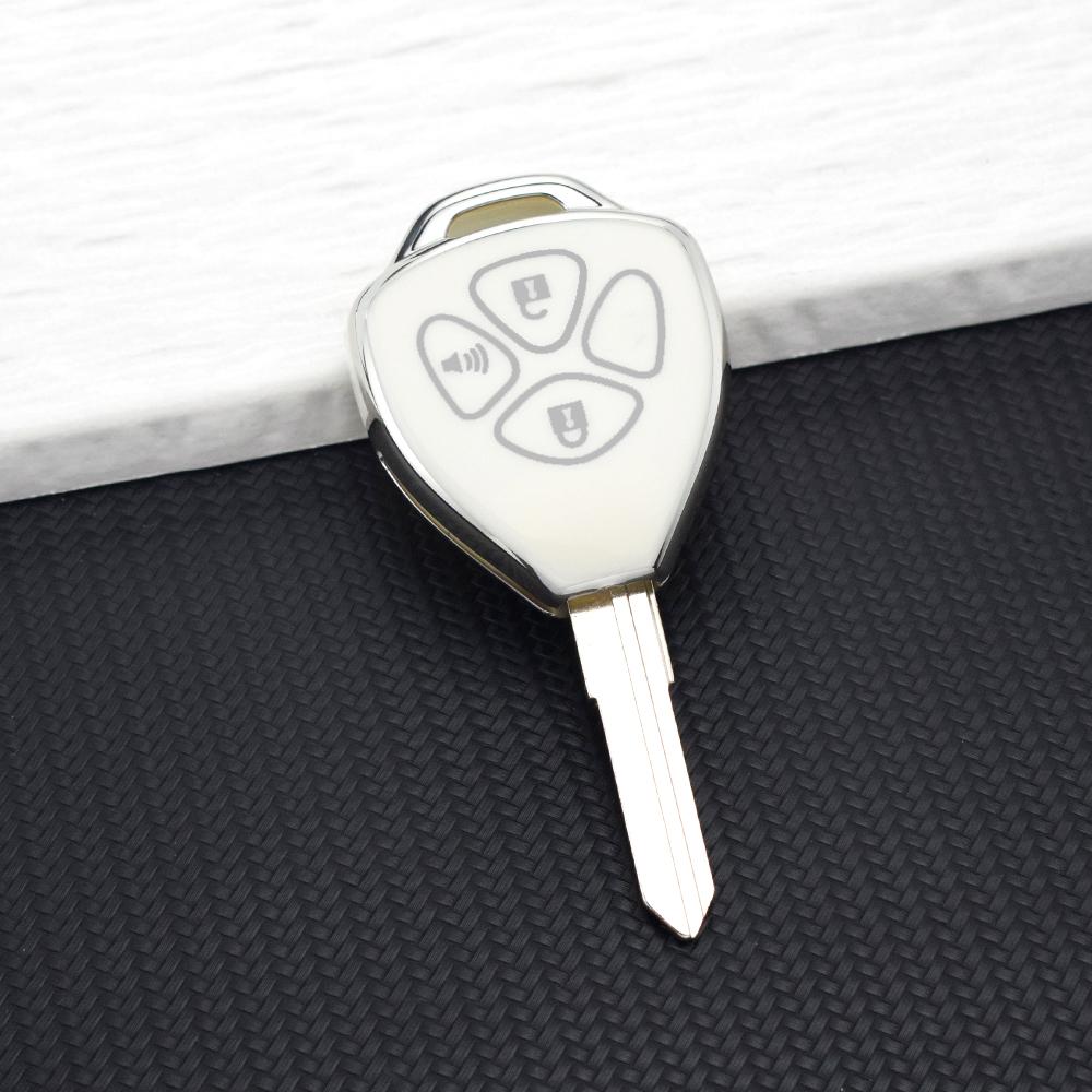 Чехол на 2/3/4 кнопки для ключа Toyota Corolla VIOS Camry Yaris RAV4 HiLux Cruiser Fortuner, TPU чехол для автомобильного ключа, держатель брелока, брелоки