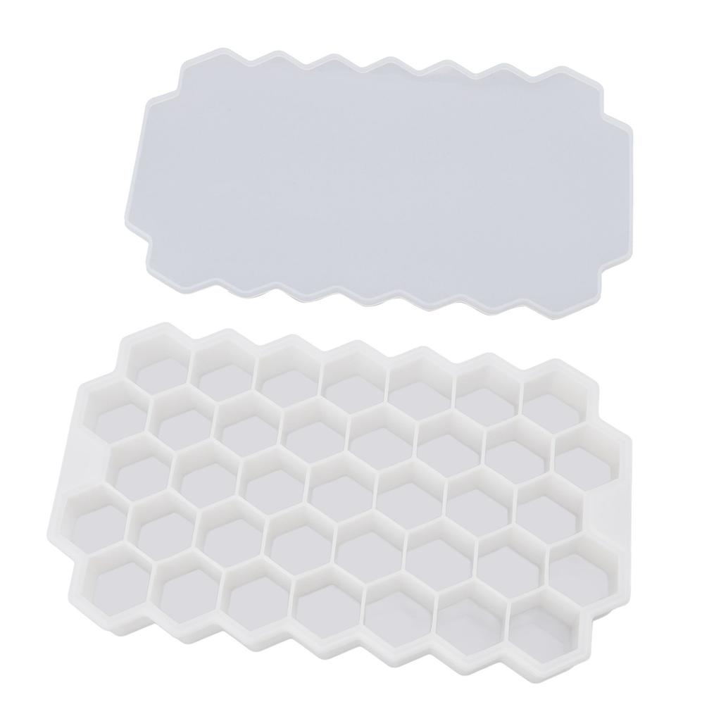 Форма для льда на 37 ячеек, гибкая силиконовая, с сотами, самодельная коробка для пищевых добавок, лоток для кубиков льда белого цвета с