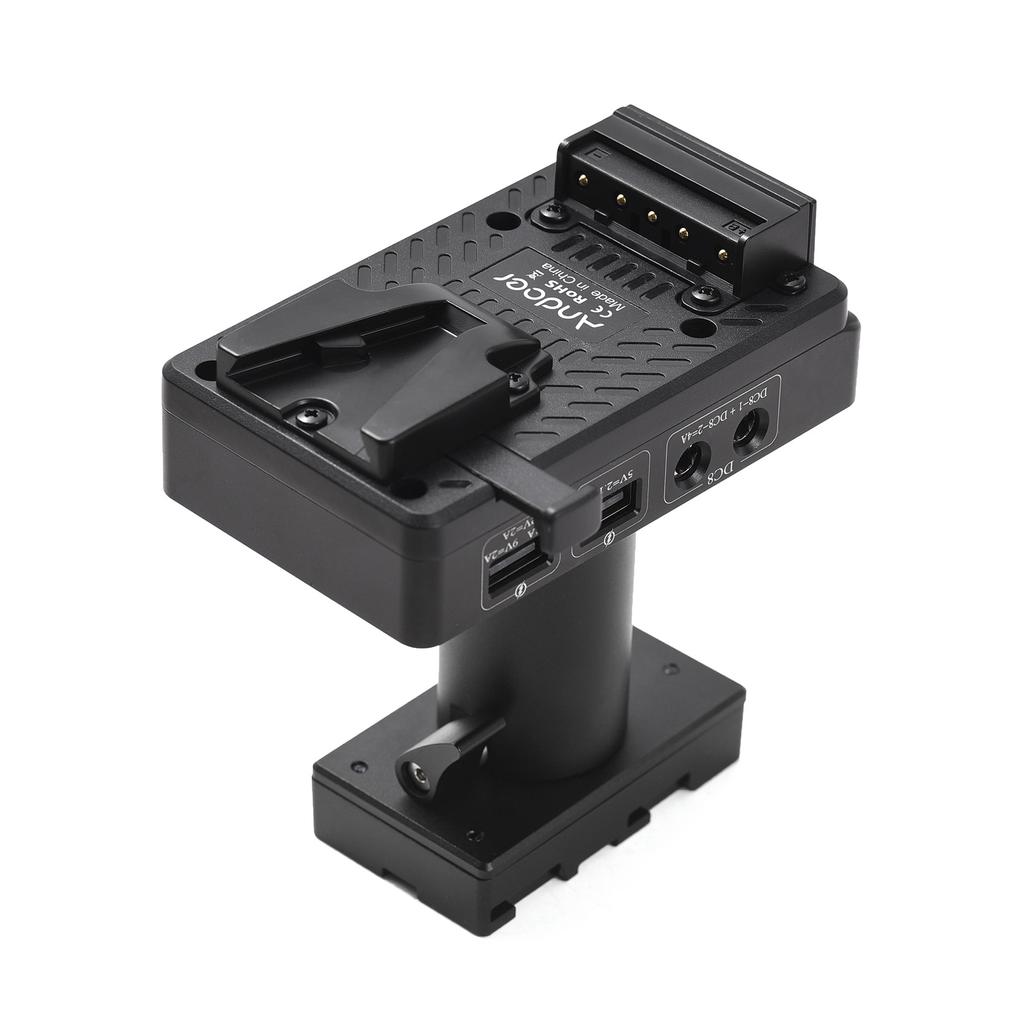 Andoer V-Lock V Mount Battery Plate To BP-U Dummy Battery Adapter with Adjustable Rod Replacement