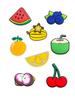 Джибитсы фрукты fruits Jibbitz 8 шт аксессуары крокс украшение