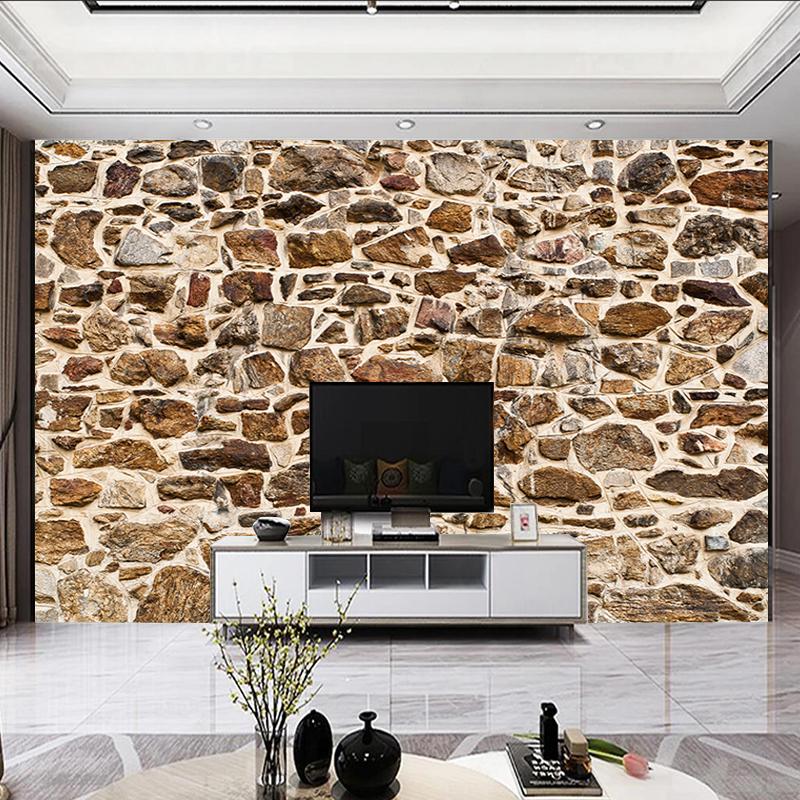 3D настенные обои, винтажные ностальгические 3D рельефные каменные текстуры, настенная живопись для гостиной, кабинета, ресторана, домашний декор, обои