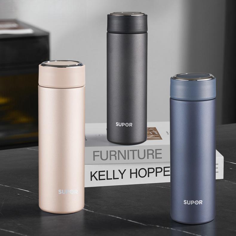 New 316 Stainless Steel Vacuum Insulated Tea Tumbler, Large Capacity Business Office & Car Travel Mug, Portable Infuser Cup, Leakproof