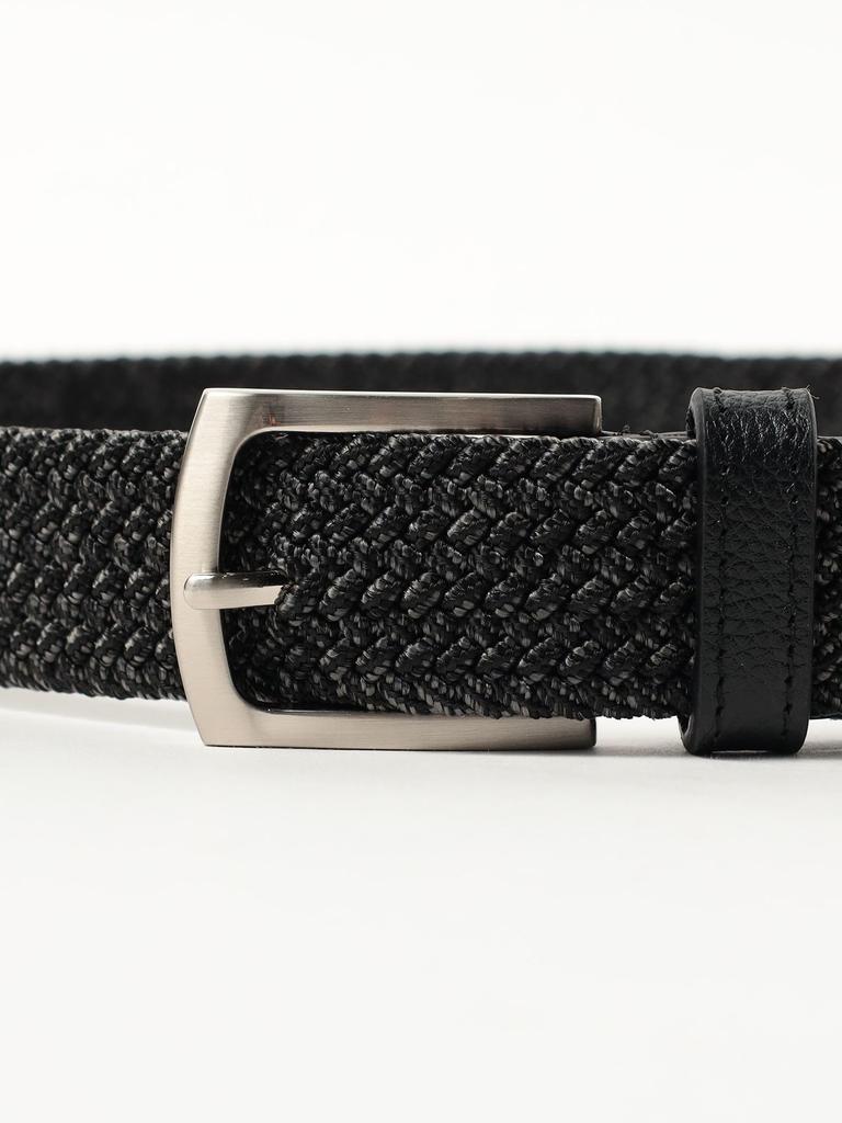 Мужской холщовый ремень Beams Heart, эластичная сетка, угольно-серый.G, большой