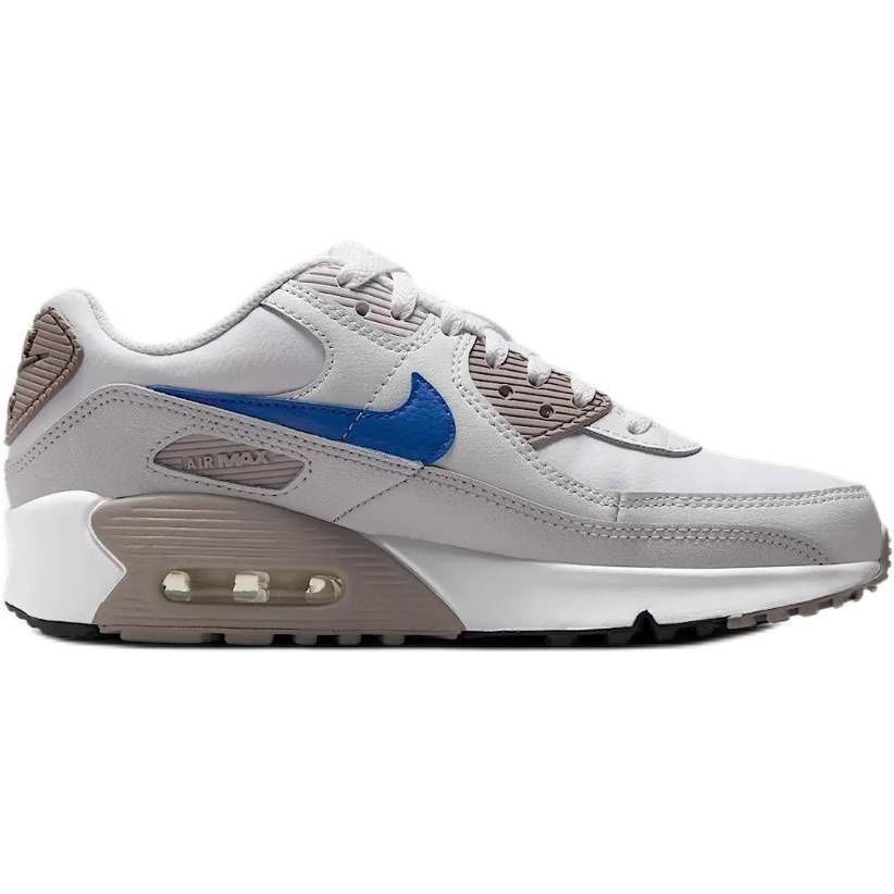 Nike Air Max 90 Abrasion Resistant Breathable Abrasion Resistant Breathable Low top Kids' Running Shoes White/Gray/Blue HF6358-105