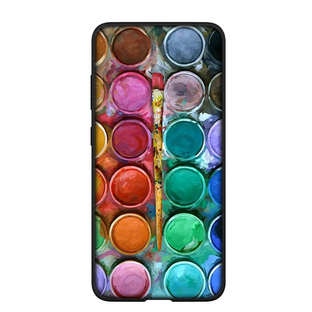 Чехол для Samsung Galaxy S25 S24 S23 iPhone 16 15 Xiaomi Redmi Note 14 13 12 16E 11 Pro Max OPPO Moto Huawei Paintbox Palette Water Color Pallet Cover