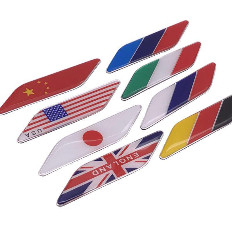 Декоративная металлическая наклейка для крыльев европейского автомобиля - Германия Франция Италия Канада